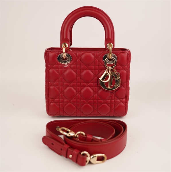 Túi Dior Lady màu đỏ +