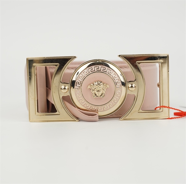 Thắt lưng Versace leather nude KG +