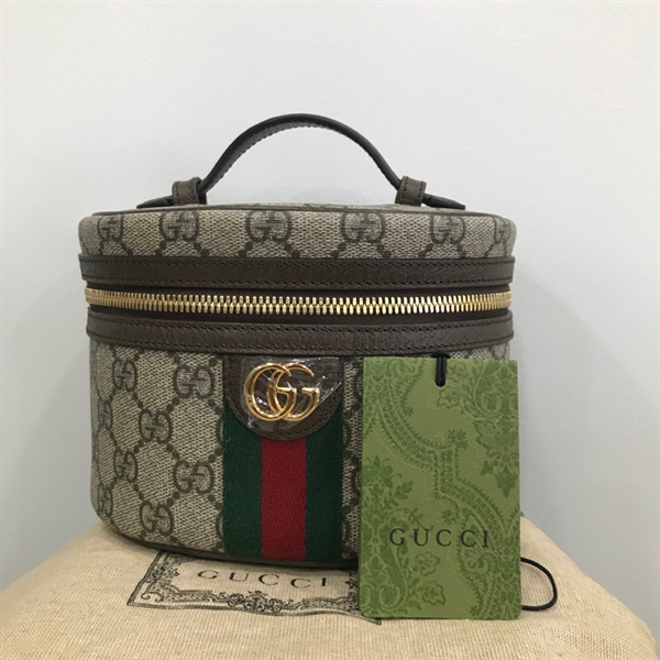 Túi Vanity GG Xám Nâu+