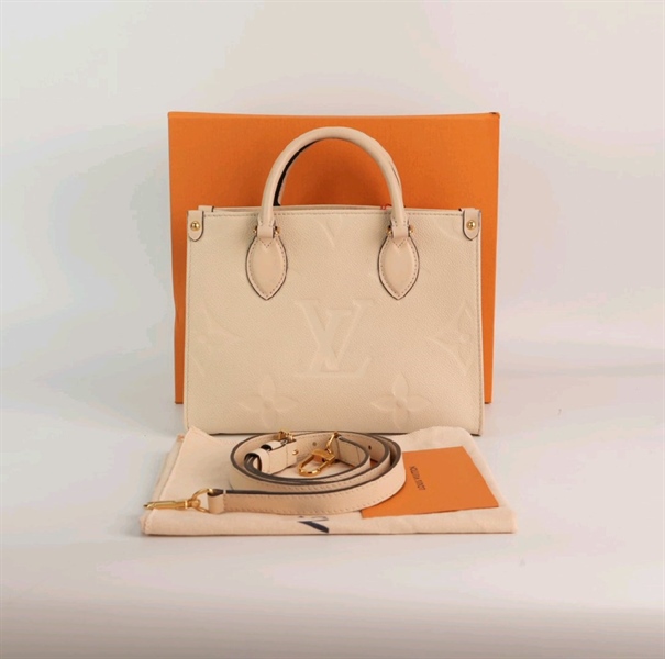 Túi LV onthego mini màu trắng sữa size 25cm KG+