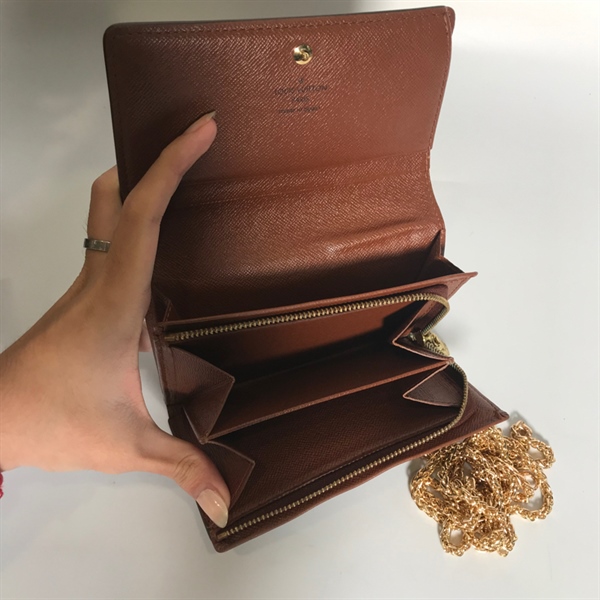 Ví LV ngắn xích vàng +