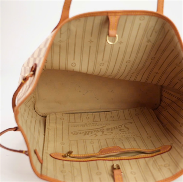 Túi LV neverfull ô vuông xám trắng size 35 ++
