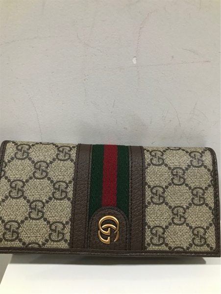 Ví GG Xám Phối Đỏ Xanh Rêu+