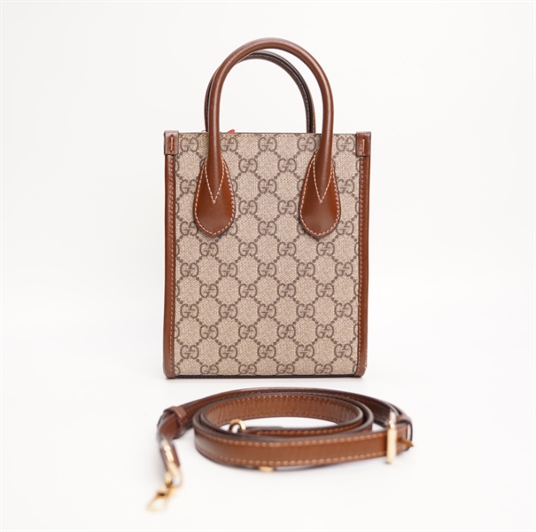 Túi GG dáng đứng màu nâu sz 15cm TB+