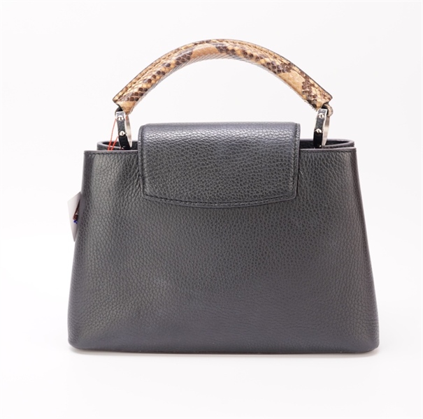 Túi LV capu đen quai trăn +