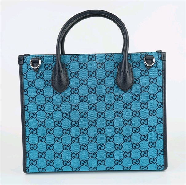 Túi GC tote xanh coban viền đen +