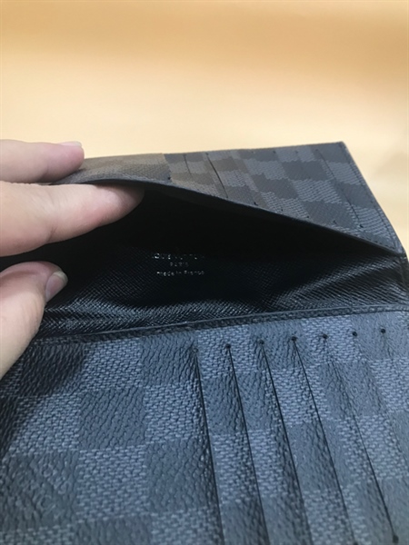 Ví Dài LV Ô Vuông Xanh Đen+