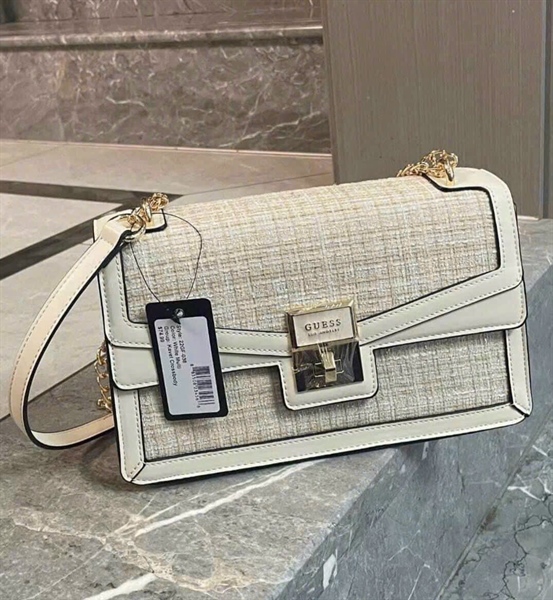 Túi Guess Trắng kim tuyến KG+