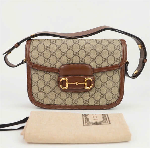 Túi GG 1955 màu nâu logo size 25 TB+