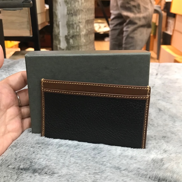 Ví card holder GG nâu phối đen KG+
