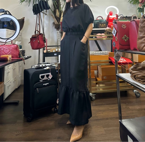 Set chân váy áo dơi KG+