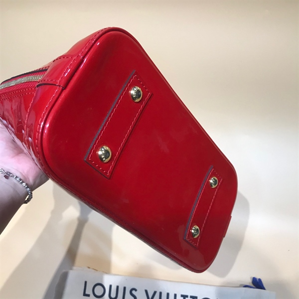 Túi LV Alma đỏ bóng 24cm +