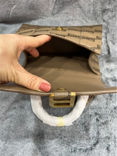 Túi Balenciaga Hourglass bag nâu +