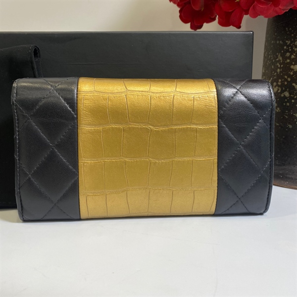 Túi Chanel Cleopas đen phối màu KG+