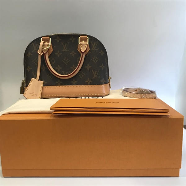 Túi Lv nâu ổ khoá vàng KG+