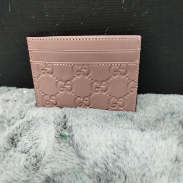 Ví GG card vân nổi hồng đất ++