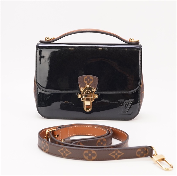 Túi LV đen bóng size 20cm +