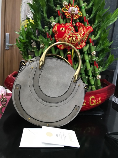 Túi Chloé Tròn Xám KG+