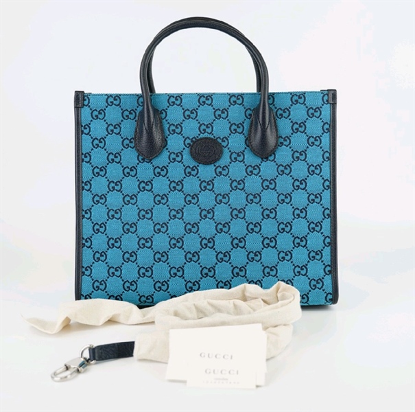 Túi GC tote xanh coban viền đen +