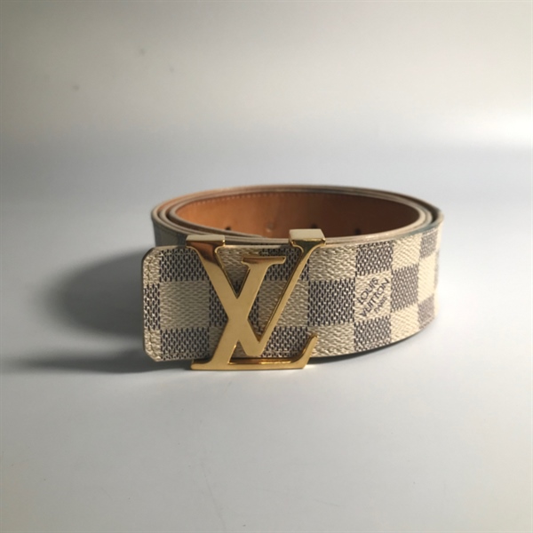 Thắt lưng Lv caro trắng xanh KG+