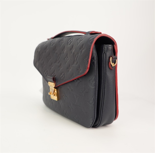 Túi LV metis da bê hoa đen viền đỏ KG +