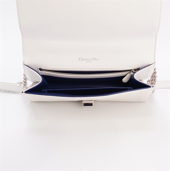 Túi Dior trắng in hoa đính cườm size 22cm KG+