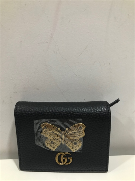 Ví GG Gập Đôi Đen Hình con bướm+