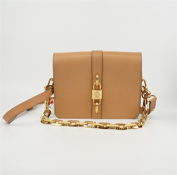 Túi LV nude ổ khóa vàng +