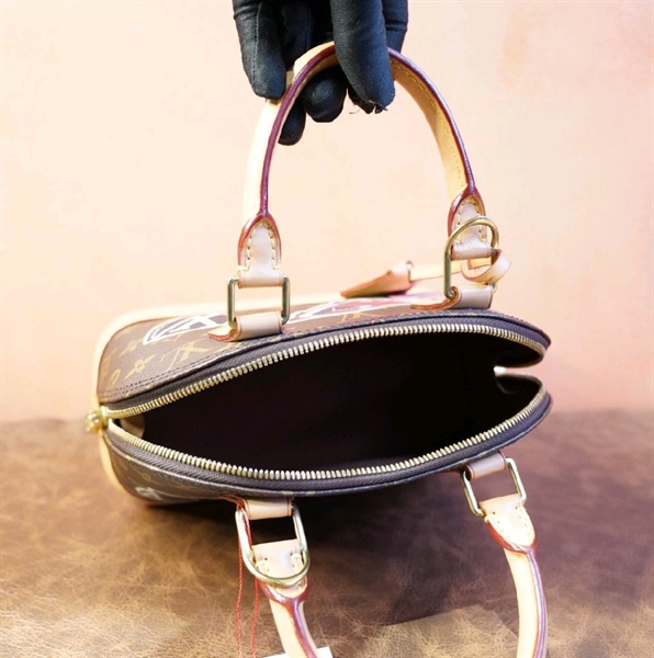 Túi LV Alma hoa nâu họa tiết +