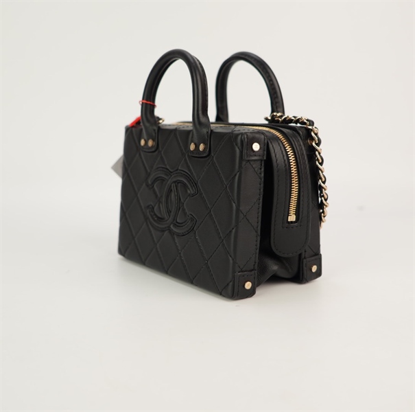 Túi Chanel Vanity đen sz15 KG+