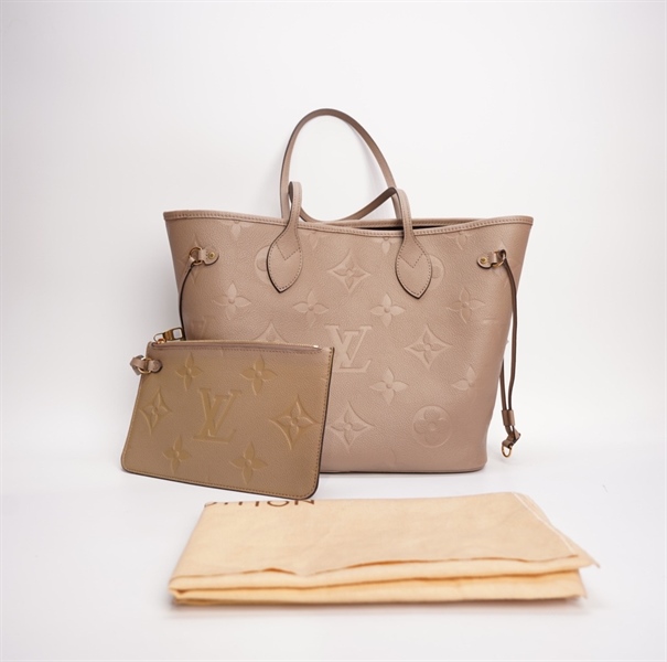 Túi LV neverful kèm poud xám sz MM TB+