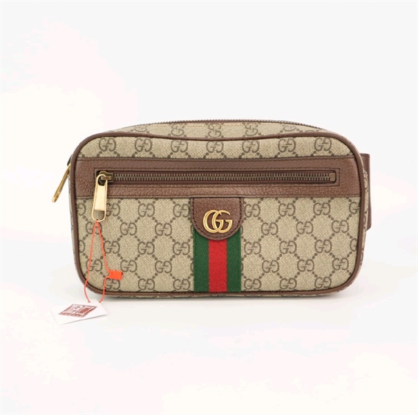 Túi GG viền nâu phối 3 sọc KG+