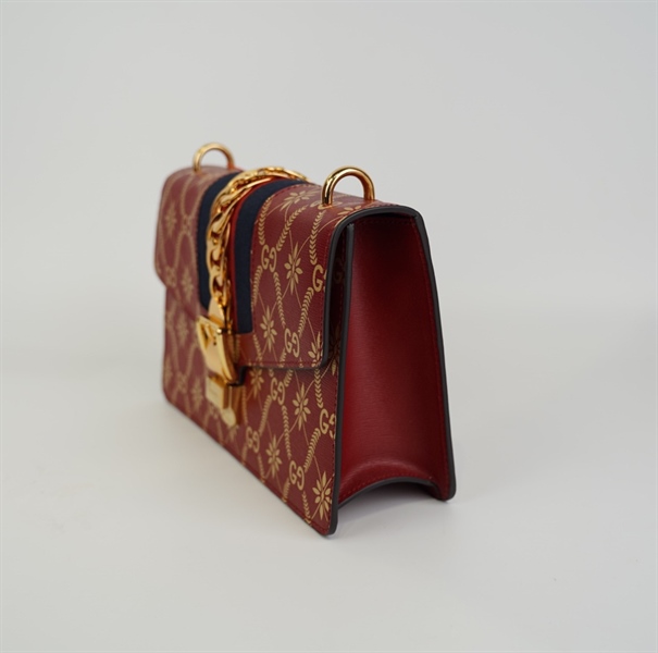 Túi GG màu đỏ hoạ tiết +