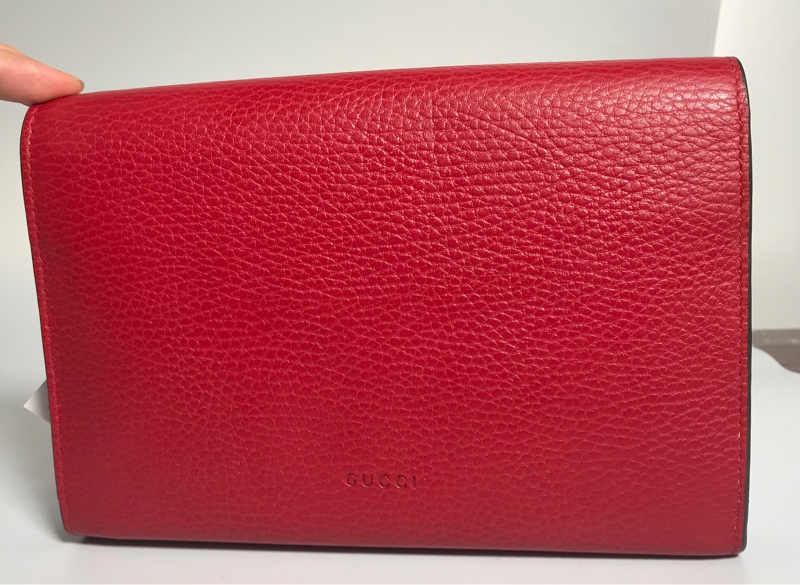 Túi GC đỏ khoá vàng hột xoàn KG+