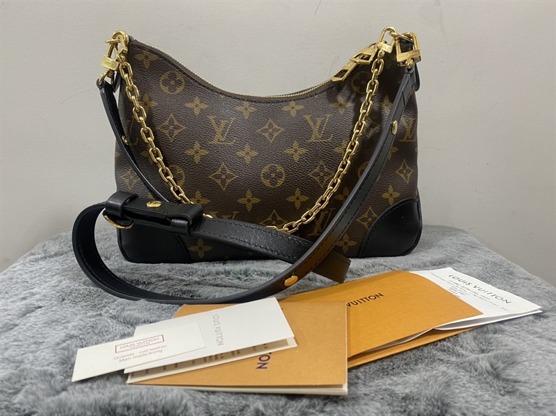 Túi LV xích vàng phối đen KG+