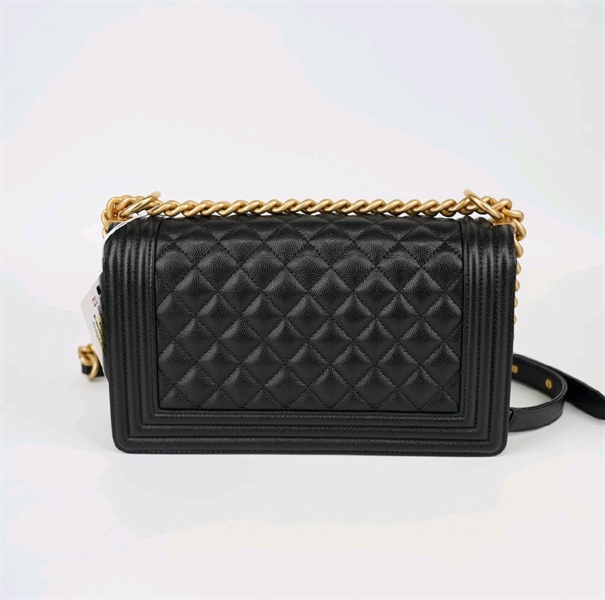 Túi Chanel Boy đen sz27cm KG+