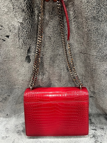 Túi YSL vân da đỏ KG+