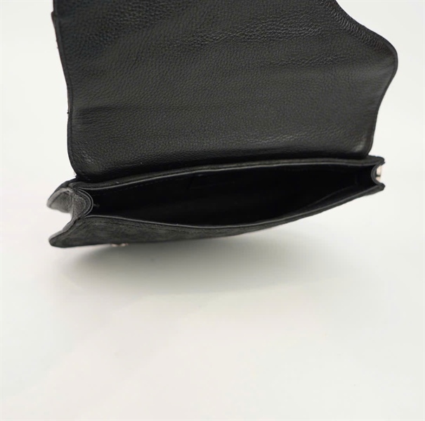 Túi Dior yên ngựa đen hoạ tiết logo size 20 TB+