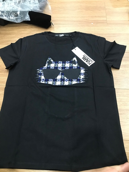 Áo Karl lagerfeld đen hình mèo size XS KG+