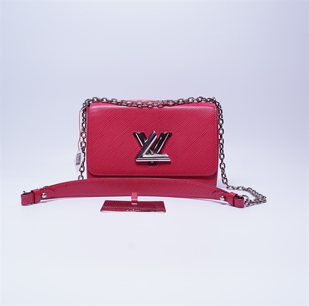 Túi LV Twist vân đỏ có gương +