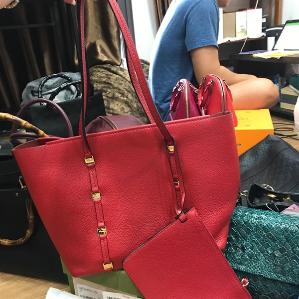 Túi tote Salvatove đỏ kèm pound KG+