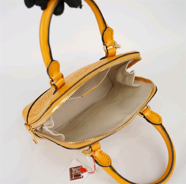 Túi GG Alma cói đan vàng KG+