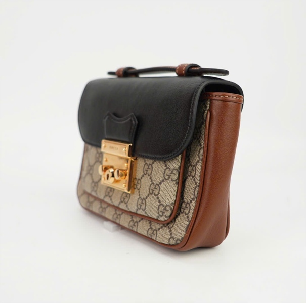 Túi GG Padlock màu nâu phối da size 20 TB+