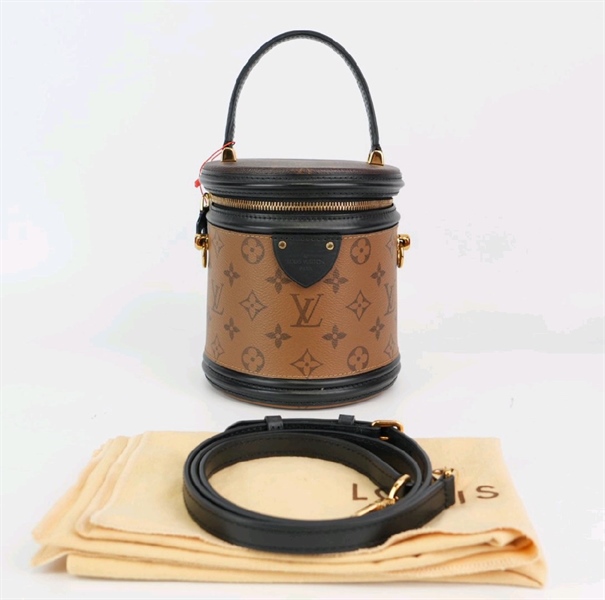 Túi LV vanity hoa nâu KG+