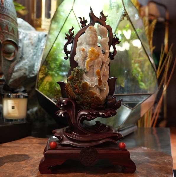 Bức Quan Âm ngọc cẩm thạch 742233 +