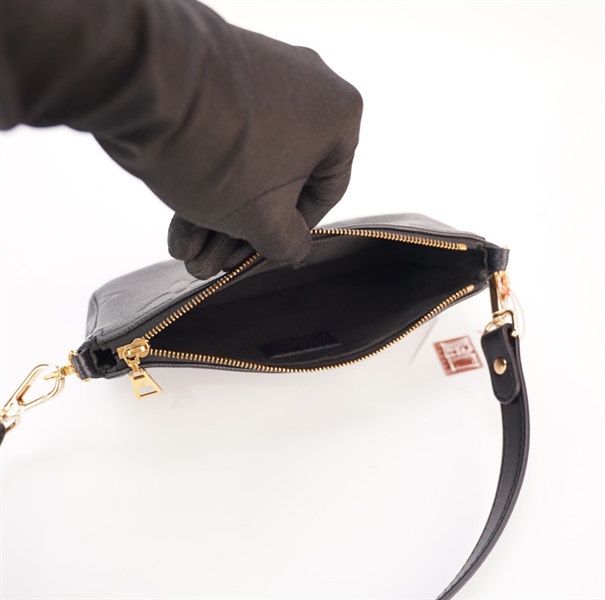 Túi LV Multi Pochette da bê hoa đen sz18 KG+