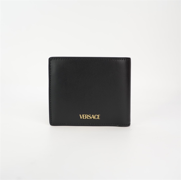 Ví Versace màu đen, phần trong màu vàng KG+