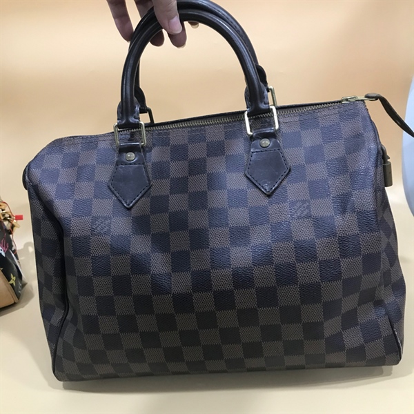 Túi LV Speedy Ô Vuông Nâu+