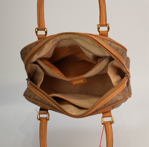 Túi GG màu nâu in logo da KG+