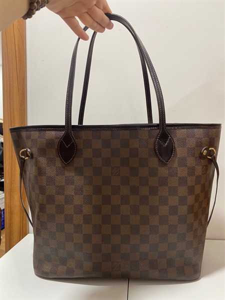 Túi Neverfull LV Ô Vuông Nâu KG+